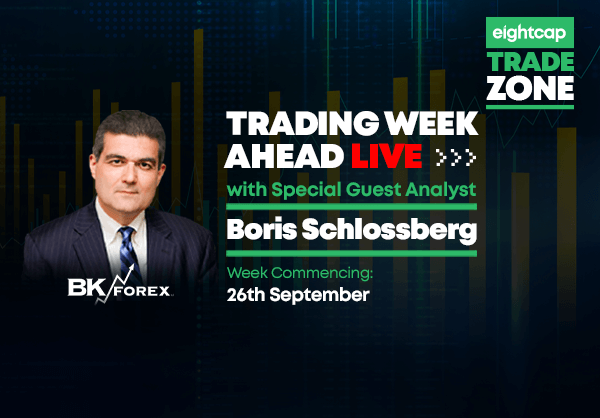 Trade Zone Week Ahead Live with Boris Schlossberg (BKForex): 26th September  – 30th September